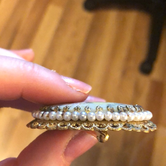 Stunning Antique enamel/seed pearl brooch. - Picture 3 of 5